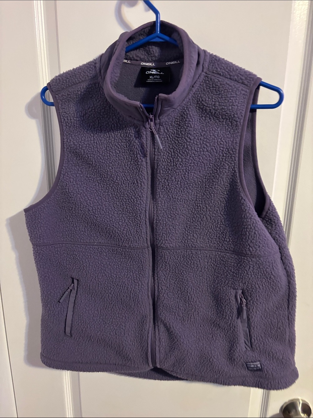 O'Neill Women's Lavender Sherpa Vest - Zip Pockets